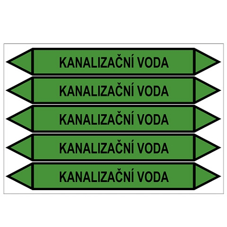 Značení potrubí, kanalizační voda